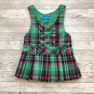 The Children’s Place Girls 18M Green Plaid Jumper